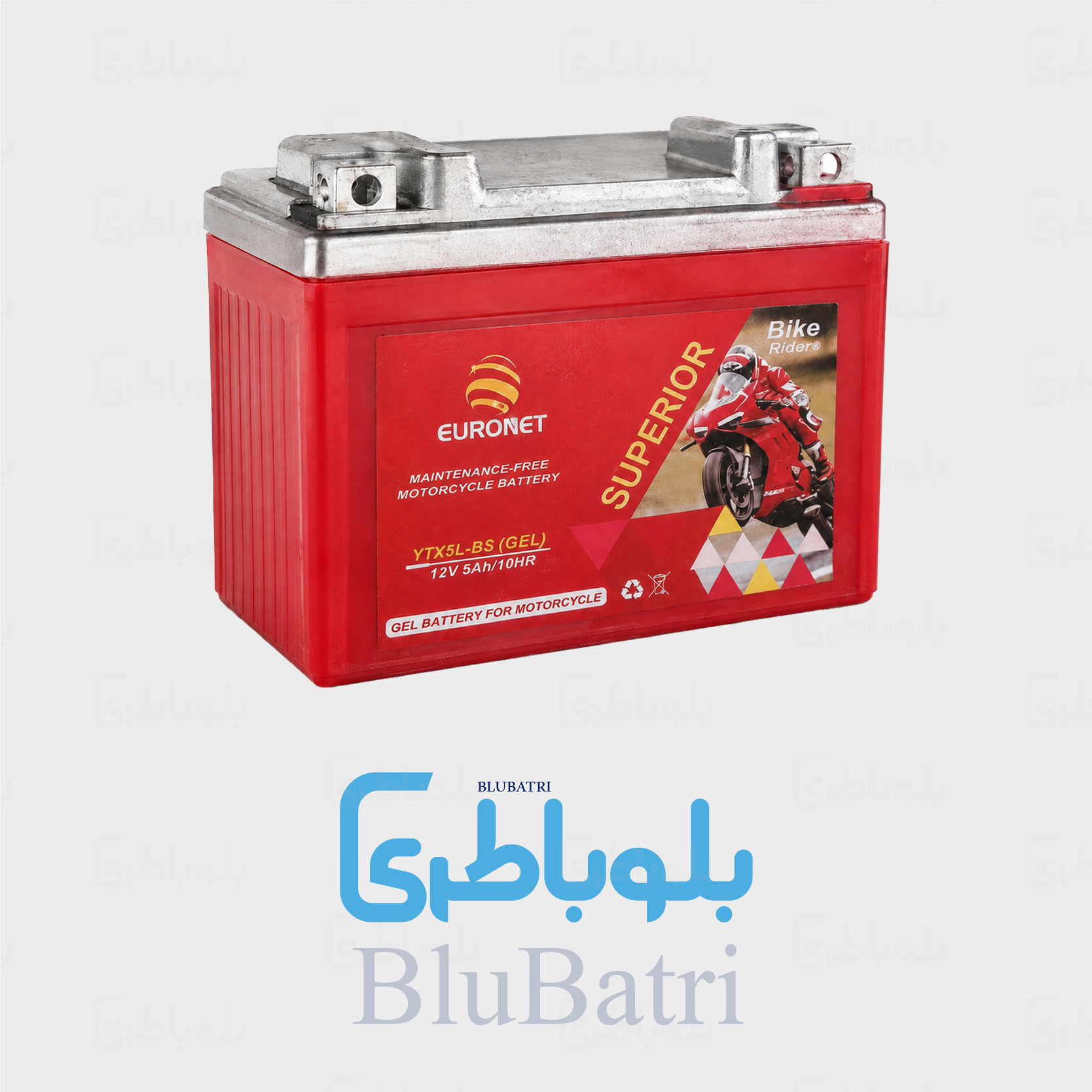 باتری موتور سیکلت یورونت سوپریور کوتاه ۵ آمپر